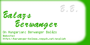 balazs berwanger business card